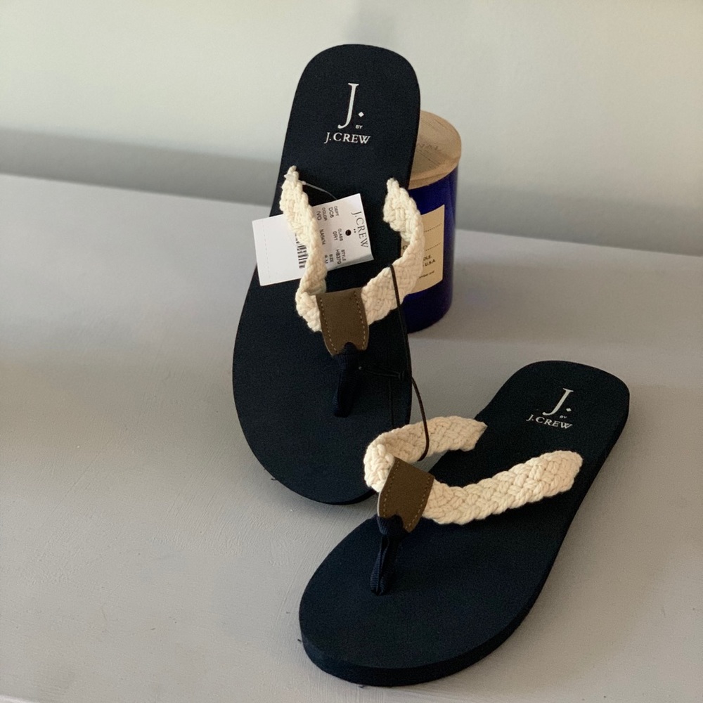 J. Crew factory nautical flip flops NWT